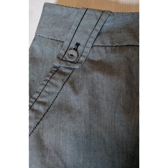 APOSTROPHE Women's BlackWhite Striped Cropped Flat Front Pants - SIZE 20W - Picture 5 of 9